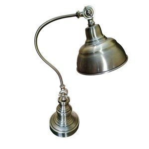 new cal lighting without box brushed brass multi adjustible 60 watt table lamp.